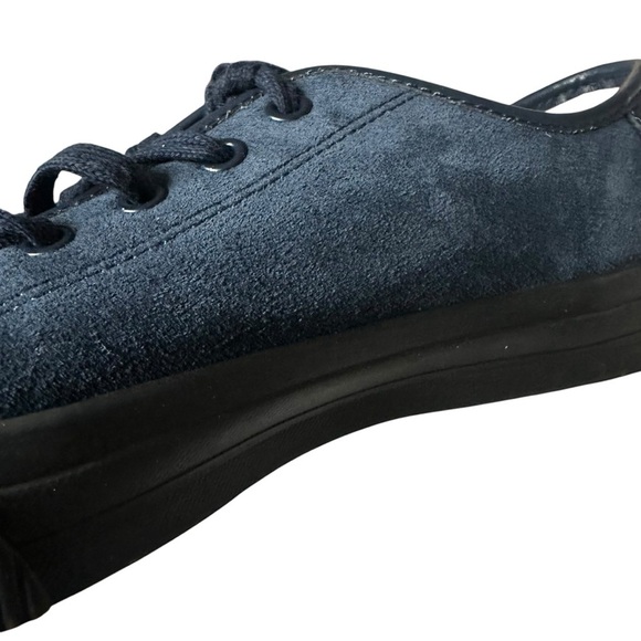 SANDRO BLUE LEATHER TRIMMED SUEDE SNEAKERS SIZE 43 - Picture 6 of 11